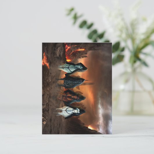 Vier Sperma der Apokalypse Postkarte (Stehend Vorderseite)