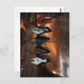 Vier Sperma der Apokalypse Postkarte (Vorne/Hinten)