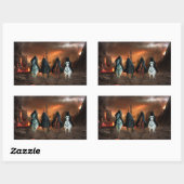 Vier Sperma der Apokalypse Rechteckiger Aufkleber (Blatt)