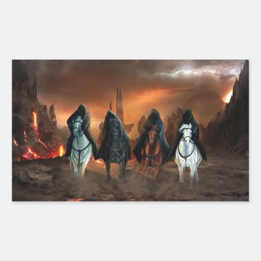 Vier Sperma der Apokalypse Rechteckiger Aufkleber (Vorderseite)