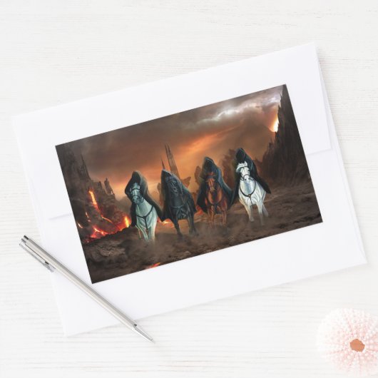 Vier Sperma der Apokalypse Rechteckiger Aufkleber (Umschlag)