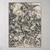 Vier Sperma der Apokalypse von Durer Poster (Vorne)