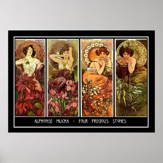 Vier Steine drucken Poster (Vorne)