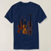 Vier stilisierte Violins Violin Player T-Shirt (Design vorne)