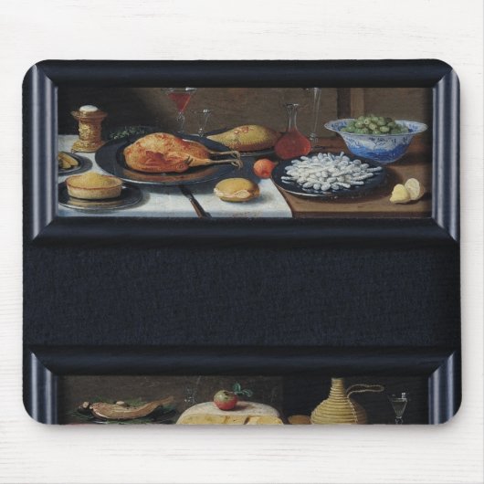 Vier Stillleben der Nahrung und der Frucht Mousepad (Vorne)