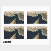 VIER Straße des Satellitenbilds von Hormuz Rechteckiger Aufkleber (Blatt)