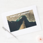 VIER Straße des Satellitenbilds von Hormuz Rechteckiger Aufkleber (Umschlag)