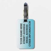 Vier Streifen Damselfish Gepäckanhänger (Rückseite vertikal)