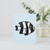 Vier Streifen Damselfish Postkarte (Stehend Vorderseite)
