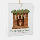 Vier Strumpf Weihnachten Keramikornament (Rechts)