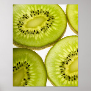Vier Stücke der geschnittenen Kiwi Poster