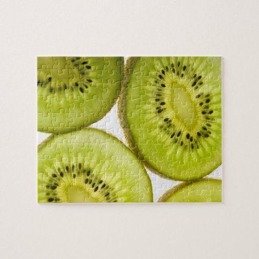 Vier Stücke Kiwi in Scheiben Puzzle (Horizontal)