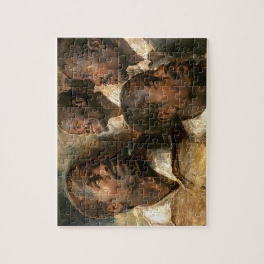 Vier Studien eines Kopfes festmachen Puzzle (Vertikal)