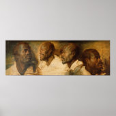 Vier Studien eines männlichen Kopfes, Ruebens Poster (Vorne)