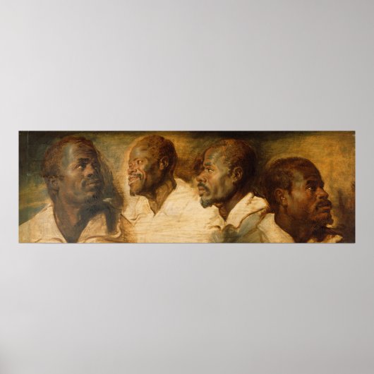 Vier Studien eines männlichen Kopfes, Ruebens Poster (Vorne)