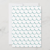 Vier Surf Retro Surf Strand 4. Geburtstag Einladung (Rückseite)