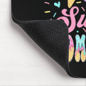 Vier süße Patentante 4. Geburtstag Mädchen Eiscrem Mousepad (Ecke)