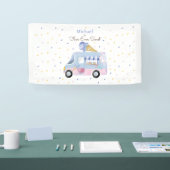 Vier Süßeis-LKW zum Geburtstag Banner (Messe)