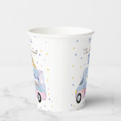 Vier Süßeis-LKW zum Geburtstag Pappbecher (Rechts)