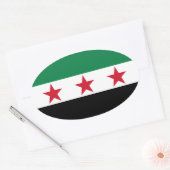 VIER Syrien-Flagge Ovaler Aufkleber (Umschlag)