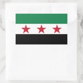 VIER Syrien-Flagge Rechteckiger Aufkleber (Tasche)