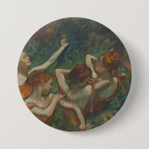Vier Tänzer, beeindruckendes Gemälde, Edgar Degas Button