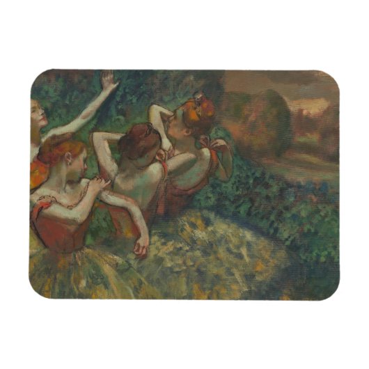 Vier Tänzer, beeindruckendes Gemälde, Edgar Degas Magnet (Horizontal)