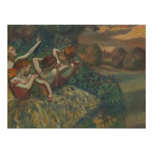 Vier Tänzer, beeindruckendes Gemälde, Edgar Degas Poster (Vorderseite)