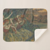 Vier Tänzer, beeindruckendes Gemälde, Edgar Degas Sherpadecke (Vorderseite (Horizontal))