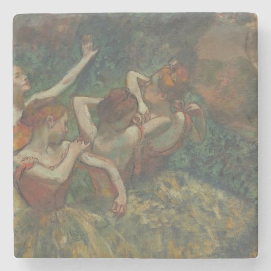 Vier Tänzer, beeindruckendes Gemälde, Edgar Degas Steinuntersetzer (Vorderseite)