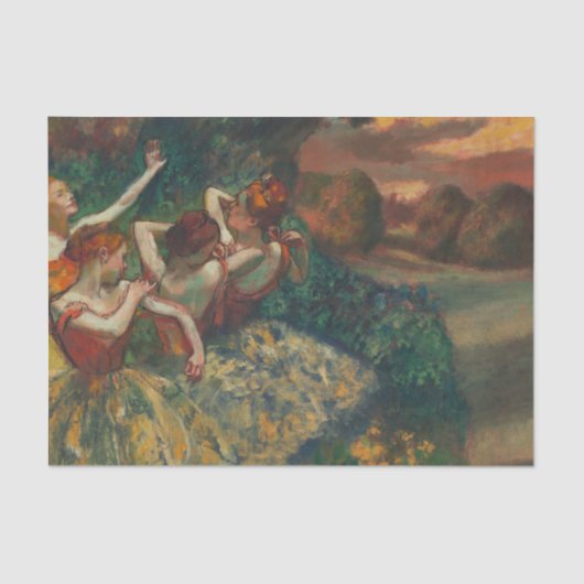 Vier Tänzer, Degas Art Seidenpapier (Vorderseite)