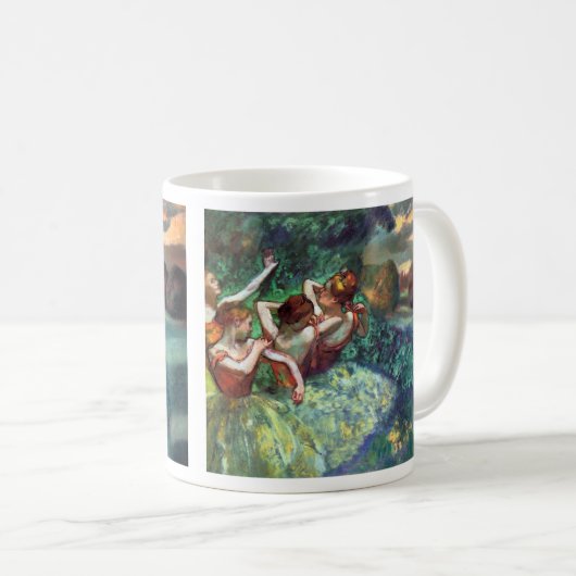 Vier Tänzer von Degas Kaffeetasse (VorderseiteRechts)