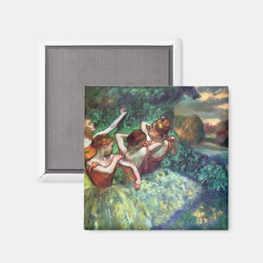 Vier Tänzer von Degas Magnet (Vorderseite/Rückseite)