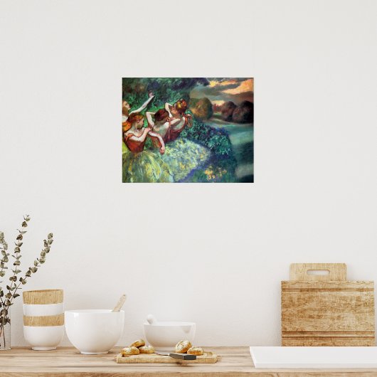 Vier Tänzer von Degas Poster (Küche)