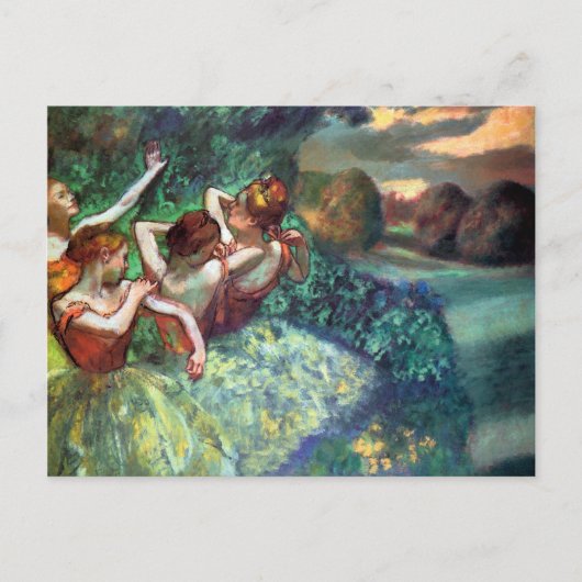 Vier Tänzer von Degas Postkarte (Vorderseite)