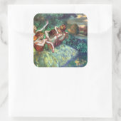 Vier Tänzer von Degas Quadratischer Aufkleber (Tasche)