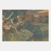 Vier Tänzer von Edgar Degas, Ballet Fine Art Geschenkpapier Set (Vorderseite 3)