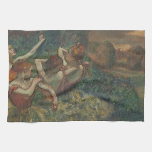 Vier Tänzer von Edgar Degas, Ballet Fine Art Geschirrtuch (Horizontal)