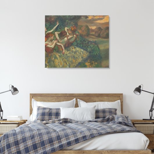 Vier Tänzer von Edgar Degas, Ballet Fine Art Leinwanddruck (Insitu (Schlafzimmer))