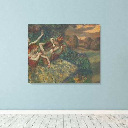 Vier Tänzer von Edgar Degas, Ballet Fine Art Leinwanddruck (Insitu (Holzboden))
