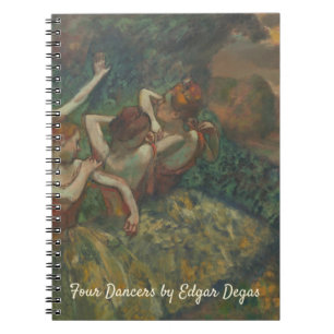 Vier Tänzer von Edgar Degas, Ballet Fine Art Notizblock