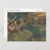 Vier Tänzer von Edgar Degas, Ballet Fine Art Postkarte (Vorne/Hinten)