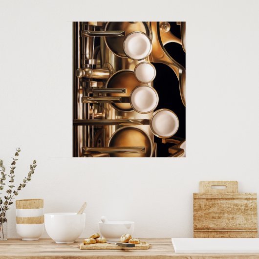 Vier Tasten Poster (Küche)