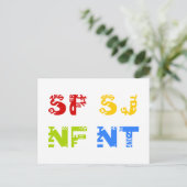 Vier Temperament Postkarte (Stehend Vorderseite)