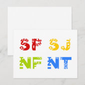 Vier Temperament Postkarte (Vorne/Hinten)