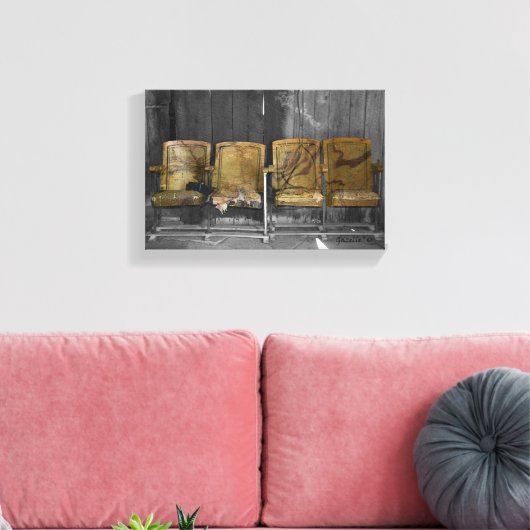 Vier Theatersitze Leinwanddruck (Insitu (Wohnzimmer))