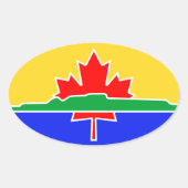VIER Thunder Bay Flag Ovaler Aufkleber (Vorderseite)