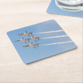 Vier Thunderbirds F-16 fliegen in nahe Bildung Rechteckiger Pappuntersetzer (angewinkelt)