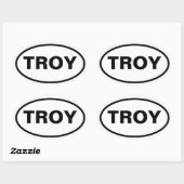 VIER Troy, Alabama Ovaler Aufkleber (Blatt)