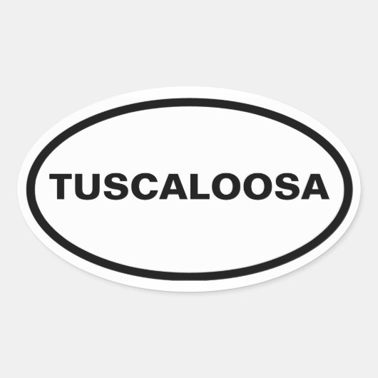 VIER Tuscaloosa, Alabama Ovaler Aufkleber (Vorderseite)